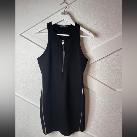 Rage & bone jean black bodycon dress - size M - Picture 1 of 4